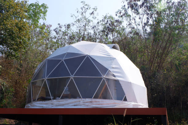 Geodesic dome Tents in Asia. Geodesic dome Tents in Asia. geodesic dome stock pictures, royalty-free photos & images