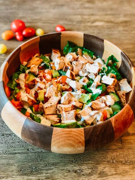 istock Grilled chicken salad homemade 1202844130