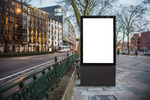 istock Blank billboard at street 1202854381
