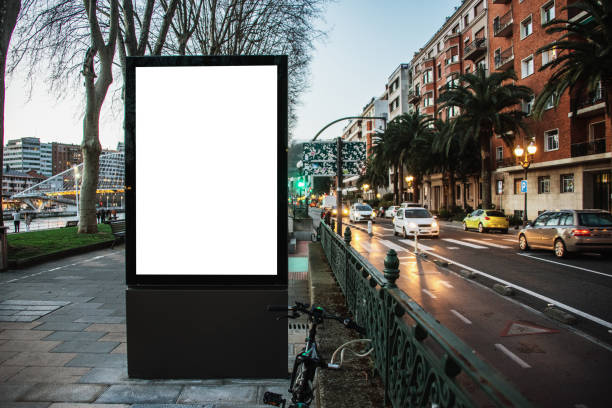 istock Blank billboard at street 1202855327