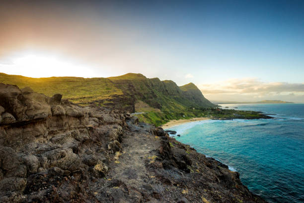 istock Sunset from Oahu's south shore 1202858979