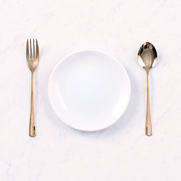 istock Valentine's Day meal design concept - Romantic plate dish set on marble white background. 1202862475