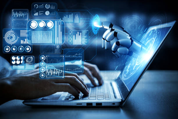 futuro robot de inteligencia artificial y cyborg. - inteligencia artificial fotos fotografías e imágenes de stock