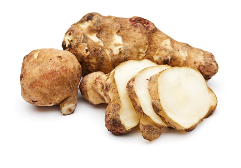 Jerusalem Artichoke isolated on white background