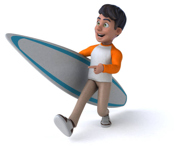 istock Fun 3D cartoon Asian teenager 1202889151