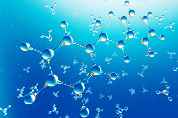 istock 3d illustration of molecule compound of hydrogen and carbon. 1202891378