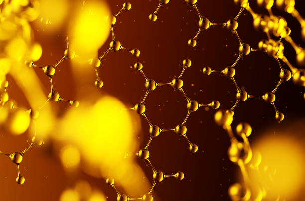 istock 3d illustration of molecule compound of hydrogen and carbon. 1202891882