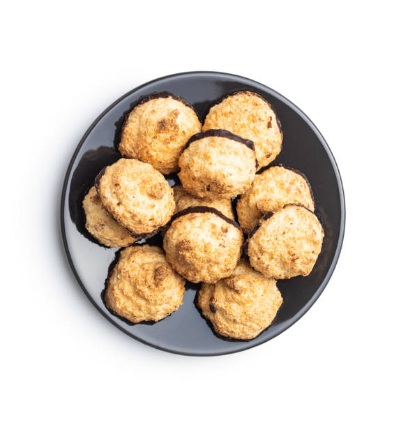 istock Coconut cookies with chocolate. 1202895451