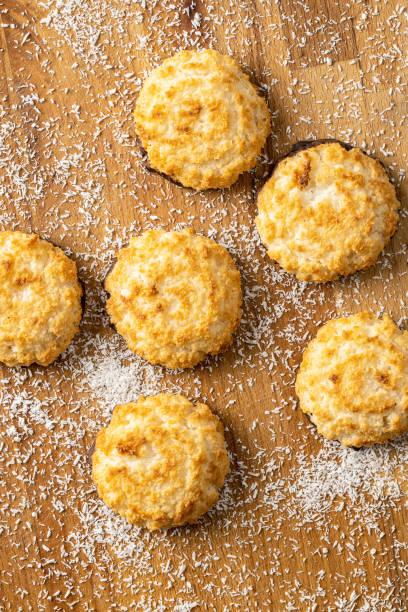 istock Coconut cookies with chocolate. 1202896250