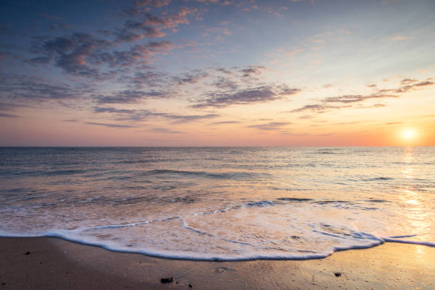 istock Beautiful sunrise over the sea. 1202901562