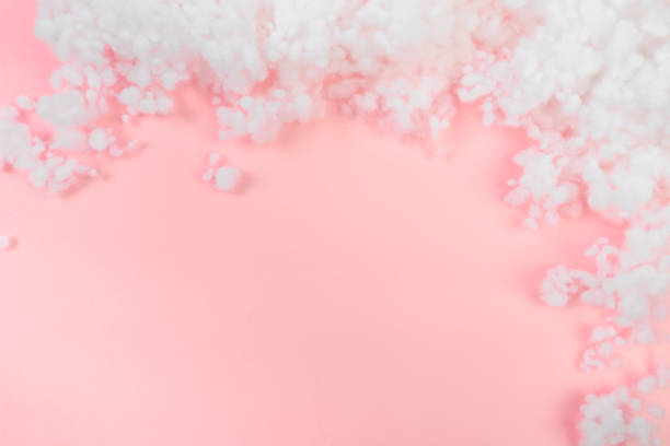 istock hollowfiber, polyester fiber on a pink  blue background 1202903149