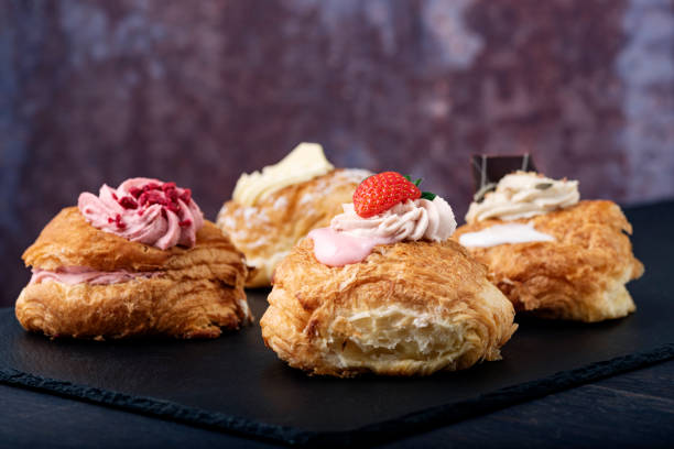 istock Traditional Fastelavn Cakes or Danish Cream Cakes 1202913287
