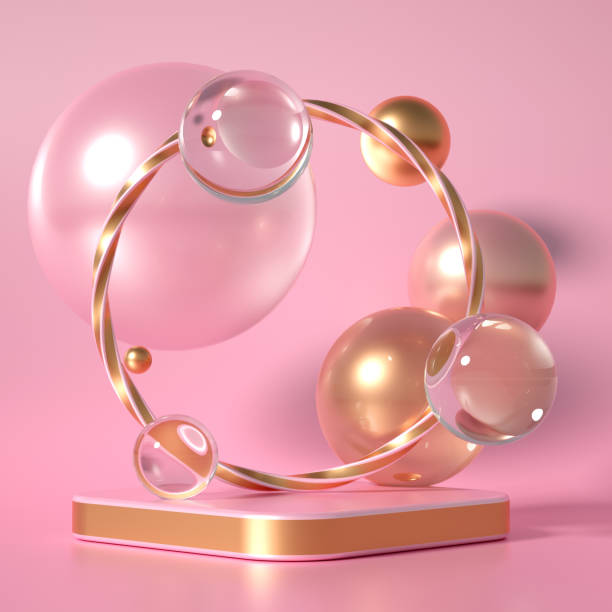 istock Beautiful background with geometric shape. 3d illustration, 3d rendering. 1202913390