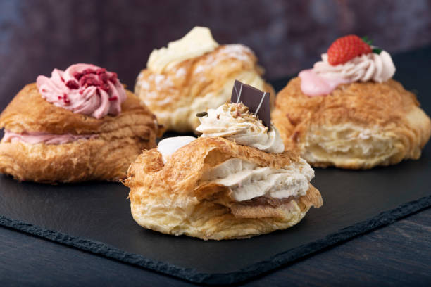 istock Traditional Fastelavn Cakes or Danish Cream Cakes 1202913426
