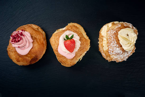 istock Traditional Fastelavn Cakes or Danish Cream Cakes 1202913454