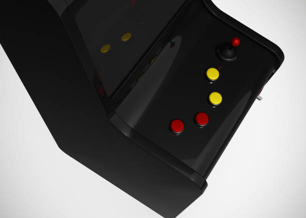 istock Arcade Machine Retro Gaming Style With Joystick and Buttons 3D Render 1202917382