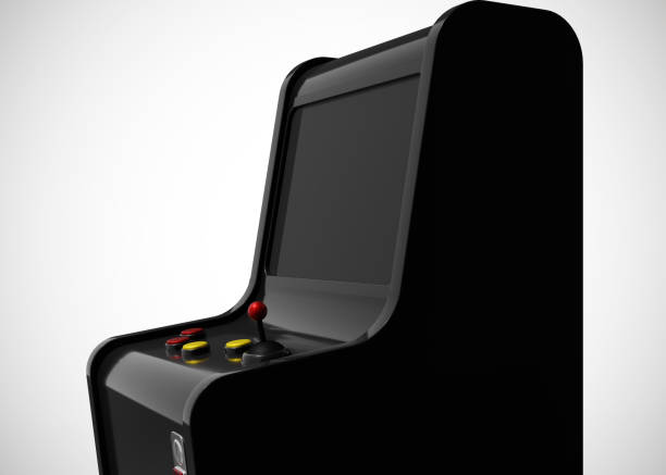istock Arcade Machine Retro Gaming Style With Joystick and Buttons 3D Render 1202917467