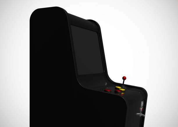 istock Arcade Machine Retro Gaming Style With Joystick and Buttons 3D Render 1202917517