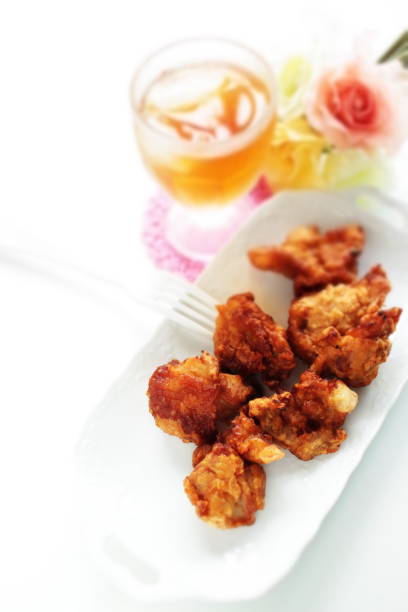 istock Homemade fried chicken on white dish 1202919091