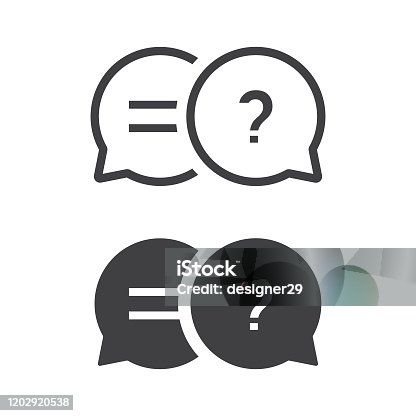 istock Question and Answer on Speech Bubble Icon Flat Design. 1202920538