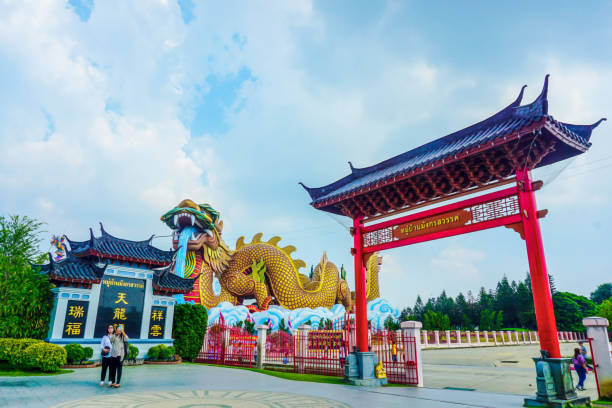 Suphanburi/ Thailand-October 23, 2019 : Dragon Descendants Museum is situated in Suphan Buri City Pillar Shrine area, Tourist attraction Thai-Chinese culture, history and traditions.