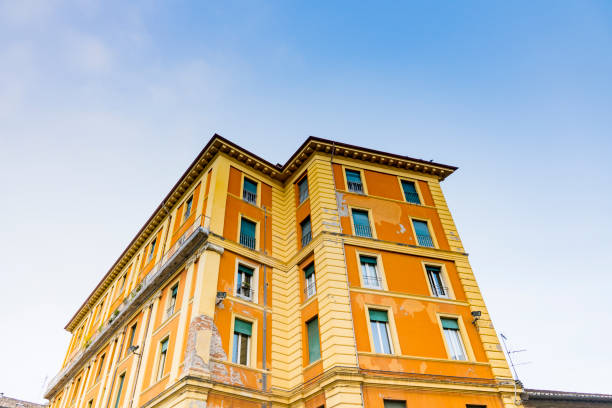 istock Orange building with apartments in Forli, Italy 1202923616