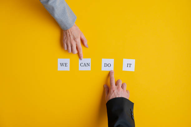 istock Conceptual image of business teamwork and cooperation 1202924005