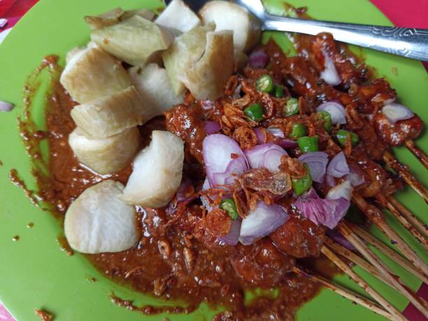 Spicy Madura Chicken Satay Creative Image central java province photos stock pictures, royalty-free photos & images