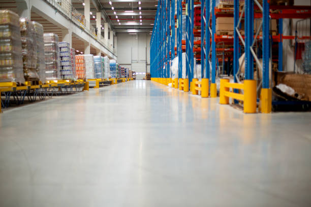 istock Warehouse full of goods, no people 1202933263