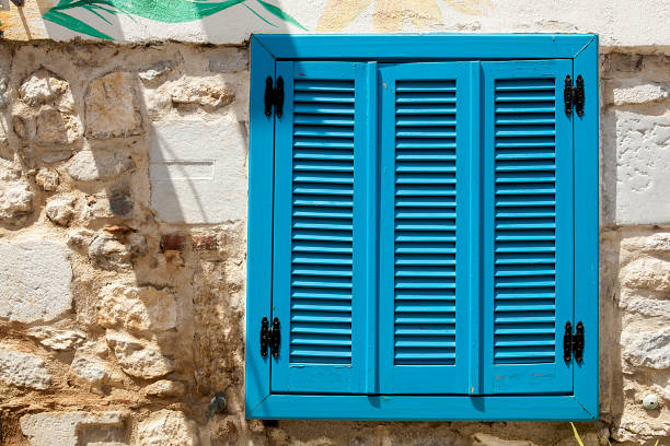 istock Wooden window decorated 1202935605