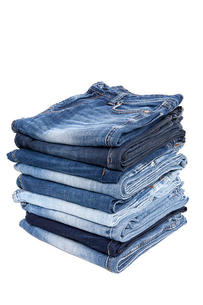 istock Fashionable clothes.  Jeans on a  background. 1202943530
