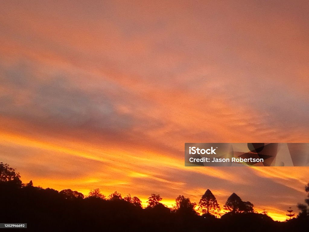 Grahamstown sunset Sunset over Grahamstown, South Africa Dusk Stock Photo