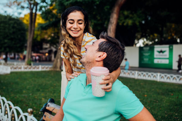 istock Happy Arab couple enjoying their honeymoon 1202947268