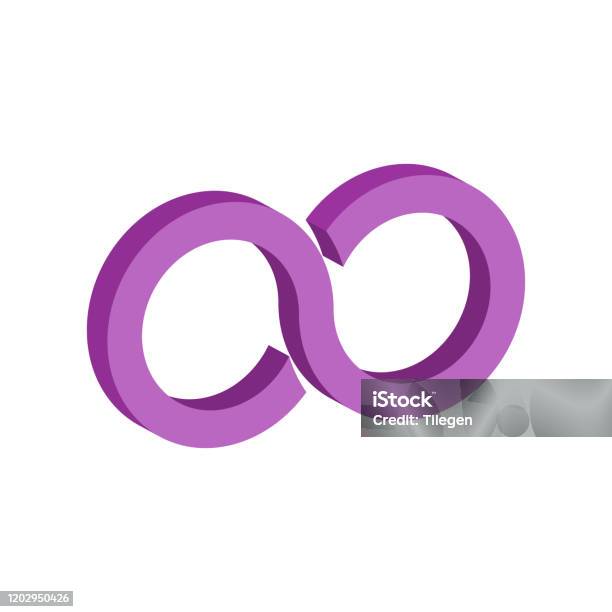 Infinity Vector 3 Infinity Symbolvector Isometric And 3d View Stock Illustration ...