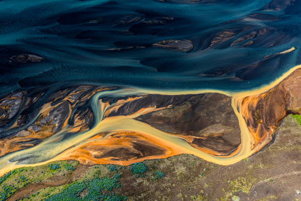 Iceland from the air stock photo