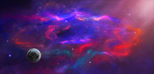 istock Space background. Colorful fractal nebula with planet. https://www.nasa.gov/sites/default/files/images/618486main_earth_full.jpg 1202955017