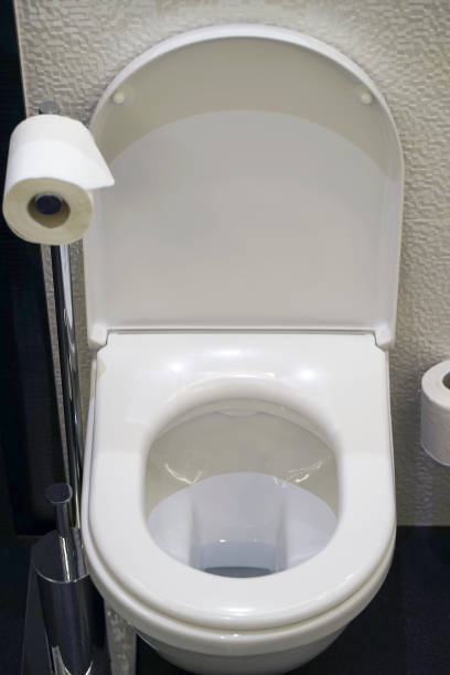 istock White toilet in the bathroom 1202956297