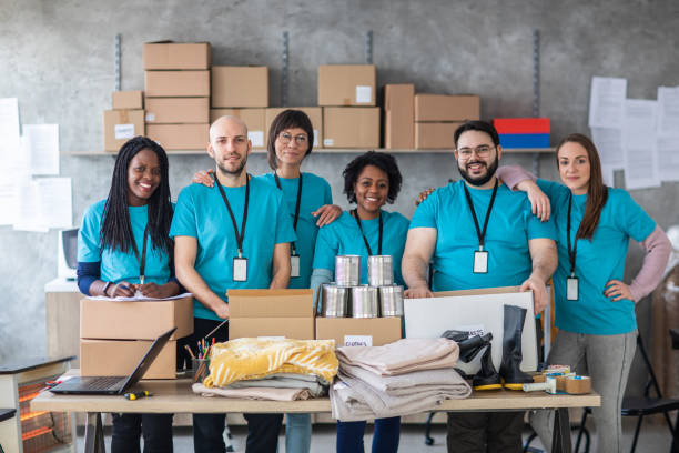 istock Multi-ethnic group of volunteers 1202957548