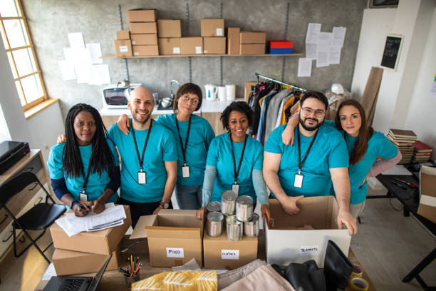 istock Multi-ethnic group of volunteers 1202957642