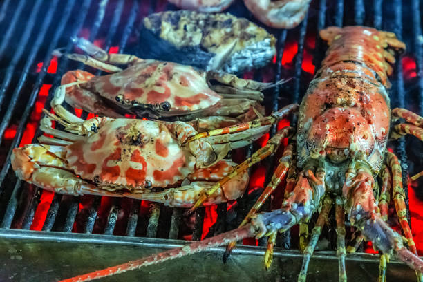 istock Lobster Cooking bbq steamed Food Background 1202958312