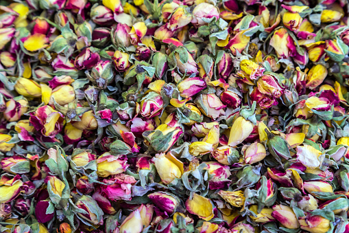 Ayurveda herbal medicine of dried petals of rose