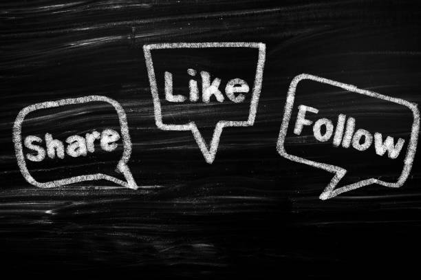istock Share,like,follow -Social Media Concept 1202959406