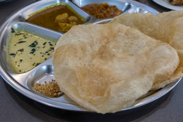 istock Burmese naan flatbread served with dipping sauces 1202962806