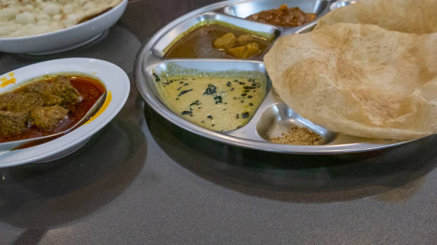 istock Burmese naan flatbread served with dipping sauces 1202962925