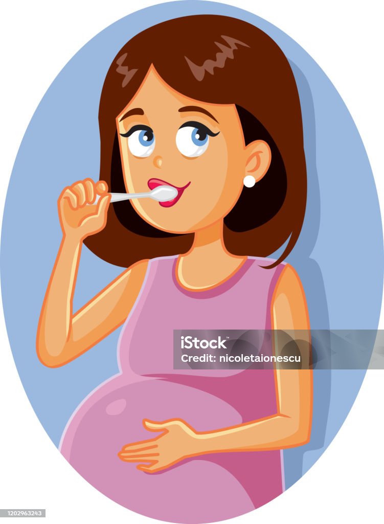 Pregnant Woman Brushing Teeth Stock Illustration - Download Image Now -  Pregnant, Dental Health, Illustration - iStock
