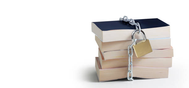 istock Censorship concept with books protection concept security 1202971129