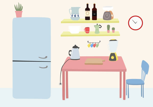 キッチンインテリア - 食卓点のイラスト素材／クリップアート素材／マンガ素材／アイコン素材