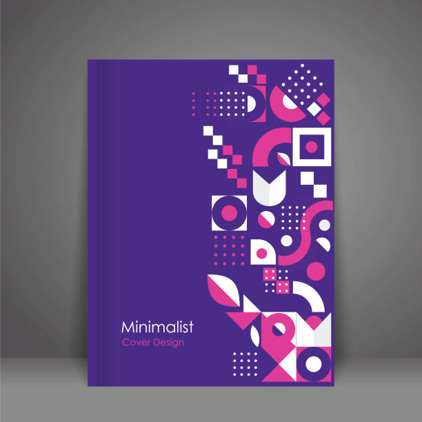 Minimalist cover design Minimalist cover design progress report stock illustrations
