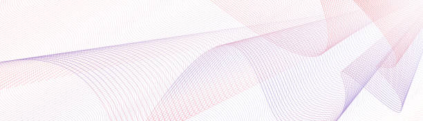 ilustrações de stock, clip art, desenhos animados e ícones de red, purple draped veil on wavy subtle curves. abstract vector cheque, ticket, banner, certificate template. multicolored watermark pattern. guilloche art line design. white background.  eps10 illustration - silk textile contemporary textured