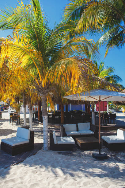 istock Cancun beach bar with no people 1202989272